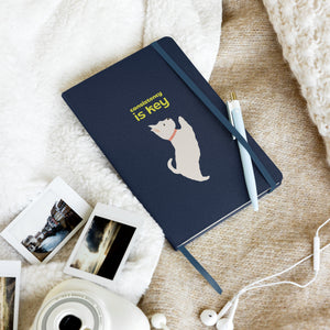 Terrier Dog Hardcover Bound Notebook - "Consistency is key"