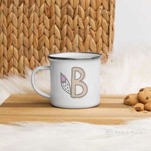 Alphabet B Enamel Mug / Letter Cup Mug