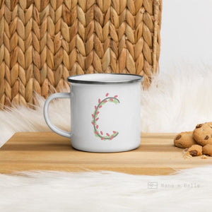 Alphabet C Enamel Mug / Letter Cup Mug