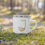 Load image into Gallery viewer, Alphabet J Enamel Mug / Letter Cup Mug
