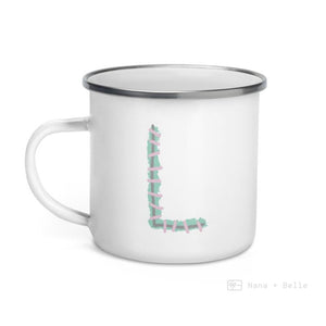 Alphabet L Enamel Mug / Letter Cup Mug