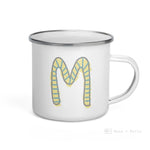 Load image into Gallery viewer, Alphabet M Enamel Mug / Letter Cup Mug
