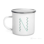 Load image into Gallery viewer, Alphabet N Enamel Mug / Letter Cup Mug
