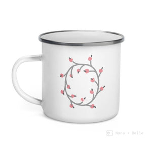 Alphabet O Enamel Mug / Letter Cup Mug