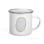 Load image into Gallery viewer, Alphabet Q Enamel Mug / Letter Cup Mug
