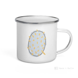 Alphabet Q Enamel Mug / Letter Cup Mug