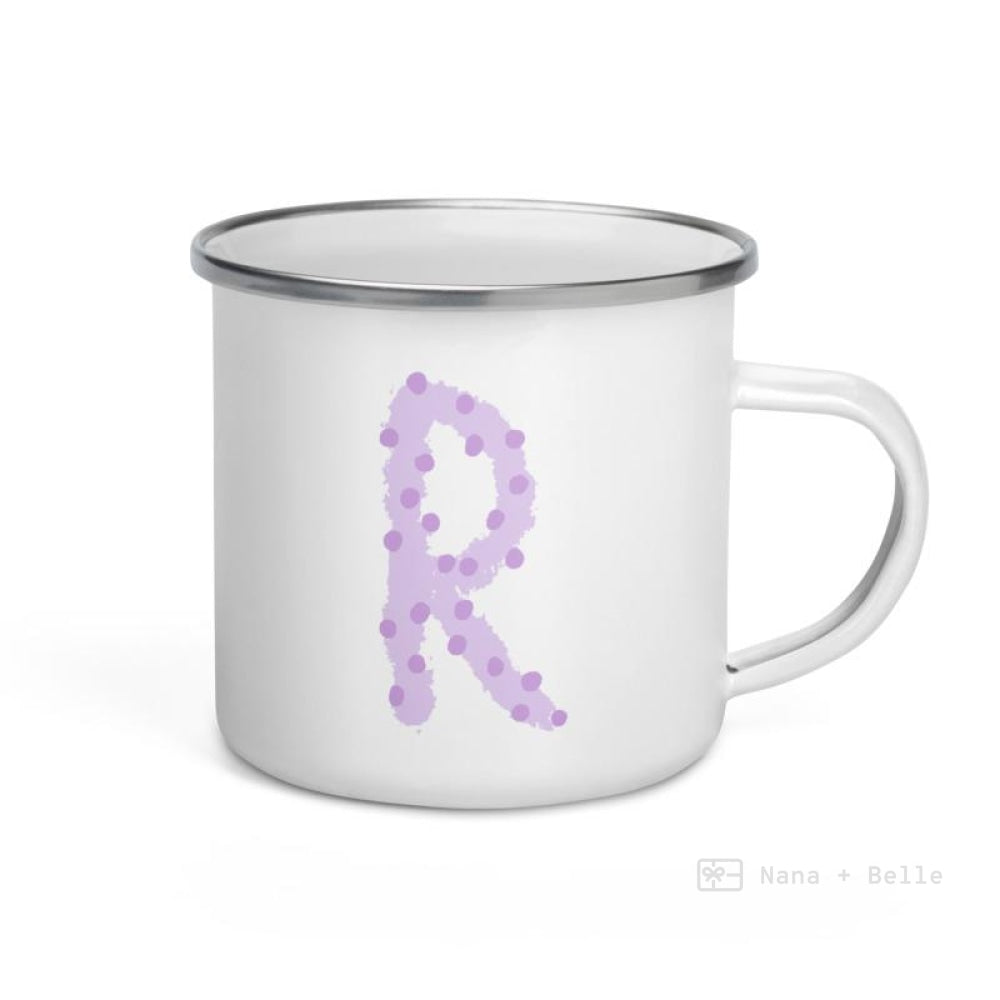 Alphabet R Enamel Mug / Letter Cup Mug