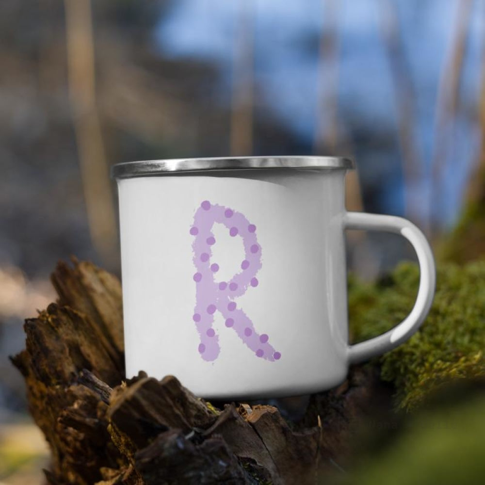 Alphabet R Enamel Mug / Letter Cup Mug