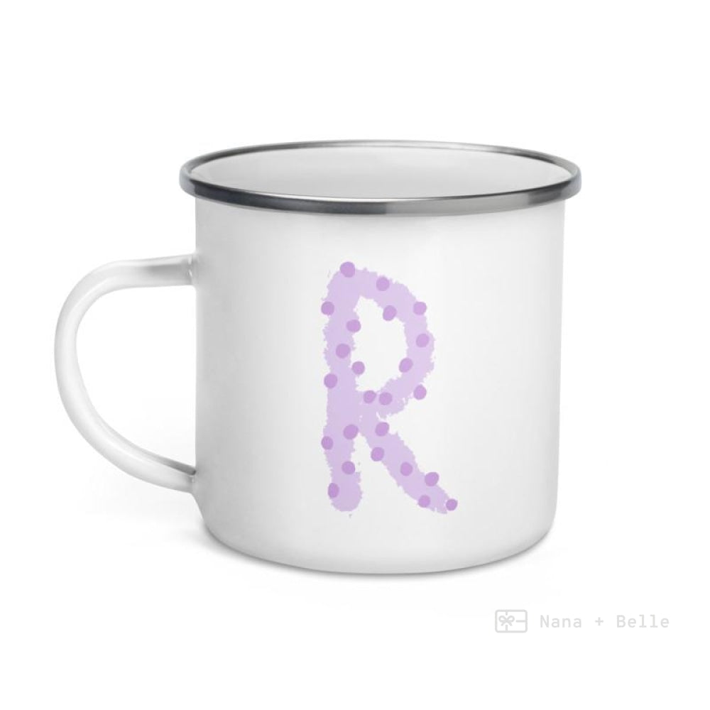 Alphabet R Enamel Mug / Letter Cup Mug