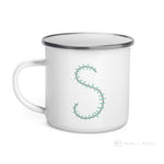 Load image into Gallery viewer, Alphabet S Enamel Mug / Letter Cup Mug
