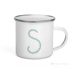 Load image into Gallery viewer, Alphabet S Enamel Mug / Letter Cup Mug
