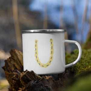 Alphabet U Enamel Mug / Letter Cup Mug