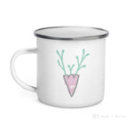 Load image into Gallery viewer, Alphabet V Enamel Mug / Letter Cup Mug
