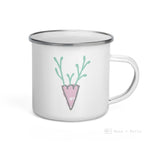 Load image into Gallery viewer, Alphabet V Enamel Mug / Letter Cup Mug
