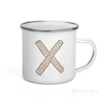 Load image into Gallery viewer, Alphabet X Enamel Mug / Letter Cup Mug
