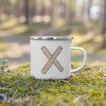 Load image into Gallery viewer, Alphabet X Enamel Mug / Letter Cup Mug
