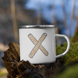 Alphabet X Enamel Mug / Letter Cup Mug