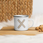 Load image into Gallery viewer, Alphabet X enamel mug, kids unbreakable cup, enamel mug, letter X cup, chocolate mug - Nana + Belle
