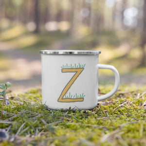 Alphabet Z Enamel Mug / Letter Cup Mug