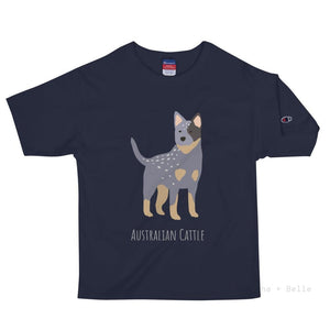 Australian Cattle Dog Personalised Champion T-Shirt Navy / S