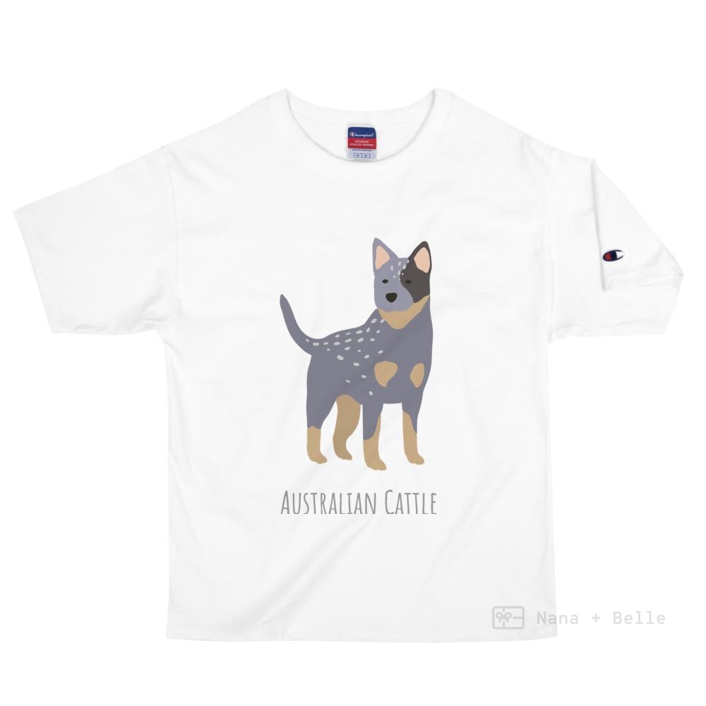 Australian Cattle Dog Personalised Champion T-Shirt White / S