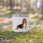 Load image into Gallery viewer, Basset Hound Dog Enamel Mug / Cup Mug
