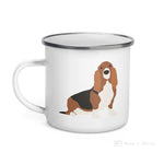 Load image into Gallery viewer, Basset Hound Dog Enamel Mug / Cup Mug
