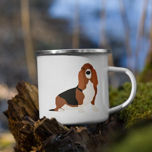 Basset Hound Dog Enamel Mug / Cup Mug