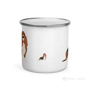 Basset Hound Dog Enamel Mug / Cup Mug