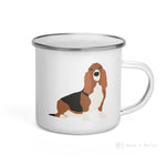 Load image into Gallery viewer, Basset Hound Dog Enamel Mug / Cup Mug
