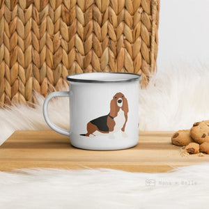 Basset Hound Dog Enamel Mug Mugs