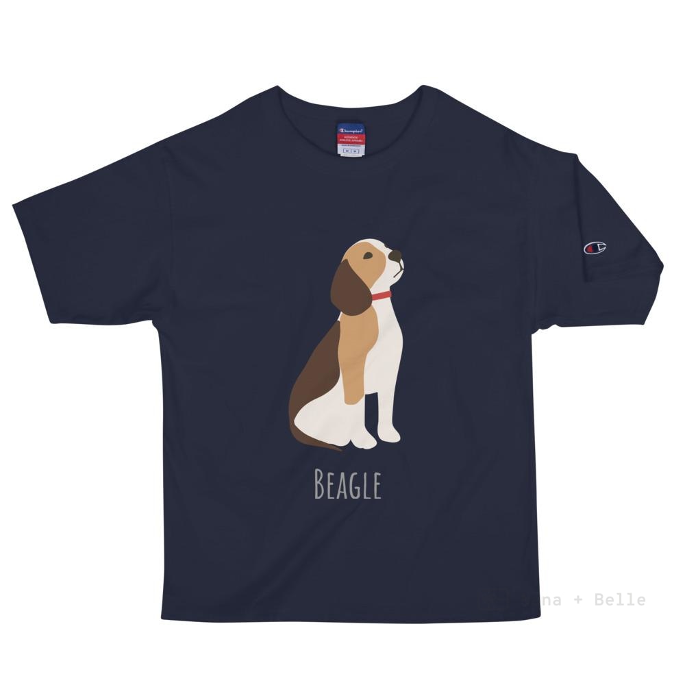 Beagle Customised Champion T-Shirt Navy / S