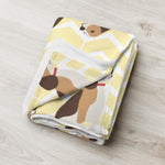 Load image into Gallery viewer, Beagle Throw Blanket Cushions
