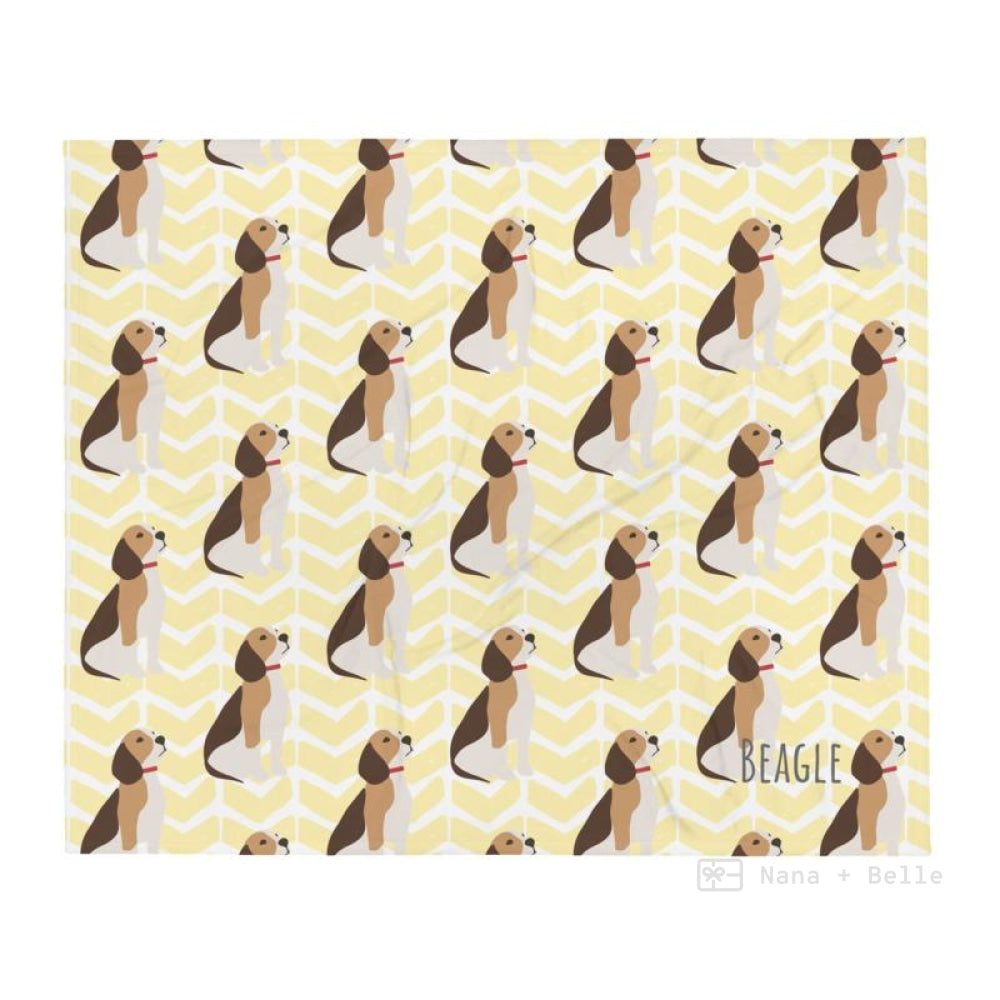 Beagle Throw Blanket Cushions