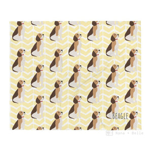 Beagle Throw Blanket Cushions