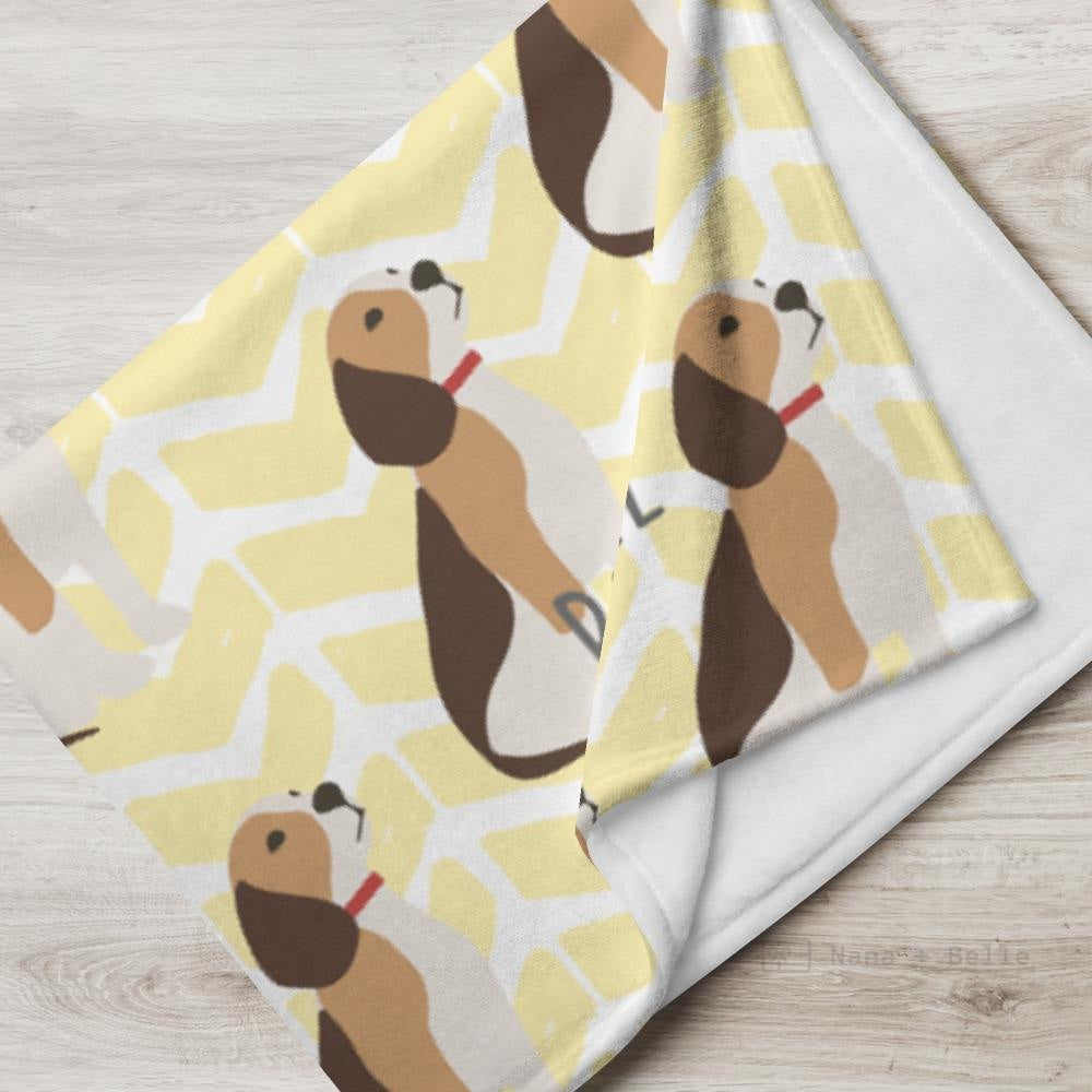 Beagle Throw Blanket Cushions