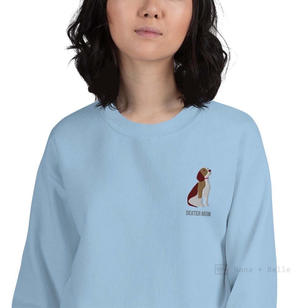 Beagle Embroidered Personalised Unisex Jumper