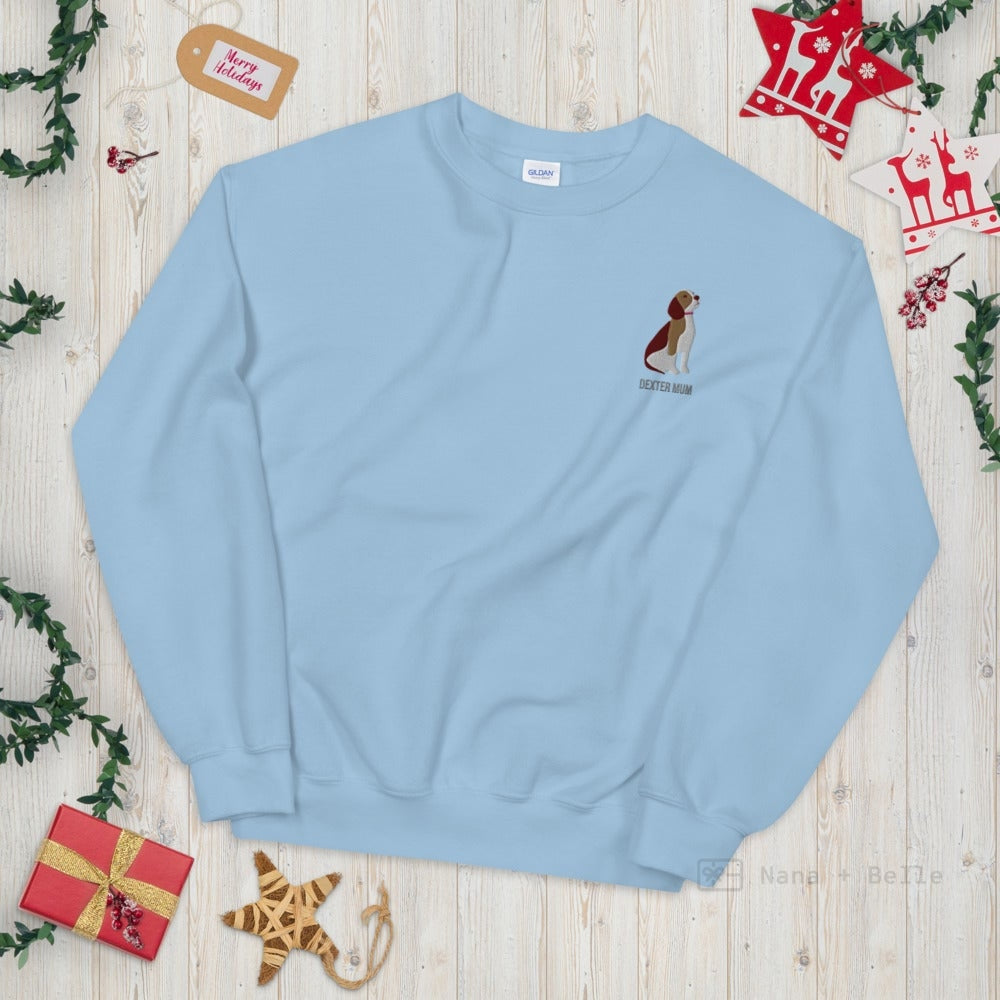 Beagle Embroidered Personalised Unisex Jumper