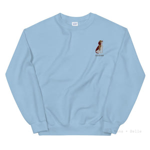 Beagle Embroidered Personalised Unisex Jumper Light Blue / S