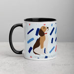 Load image into Gallery viewer, Beagle Mug With Colour Inside Black Mugs
