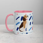 Load image into Gallery viewer, Beagle Mug With Colour Inside Pink Mugs
