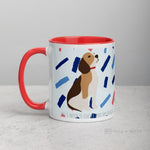 Load image into Gallery viewer, Beagle Mug With Colour Inside Red Mugs
