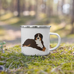 Load image into Gallery viewer, Bernese Mountain Dog Enamel Mug / Cup Mug
