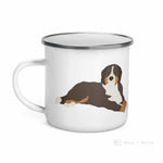 Load image into Gallery viewer, Bernese Mountain Dog Enamel Mug / Cup Mug
