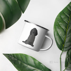 Black English Cocker Spaniel Dog Enamel Mug Mugs