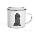 Load image into Gallery viewer, Black English Cocker Spaniel Dog Enamel Mug Mugs
