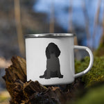 Load image into Gallery viewer, Black English Cocker Spaniel Dog Enamel Mug Mugs
