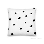 Load image into Gallery viewer, Black Polka Dots Love Square Cushion Cushions
