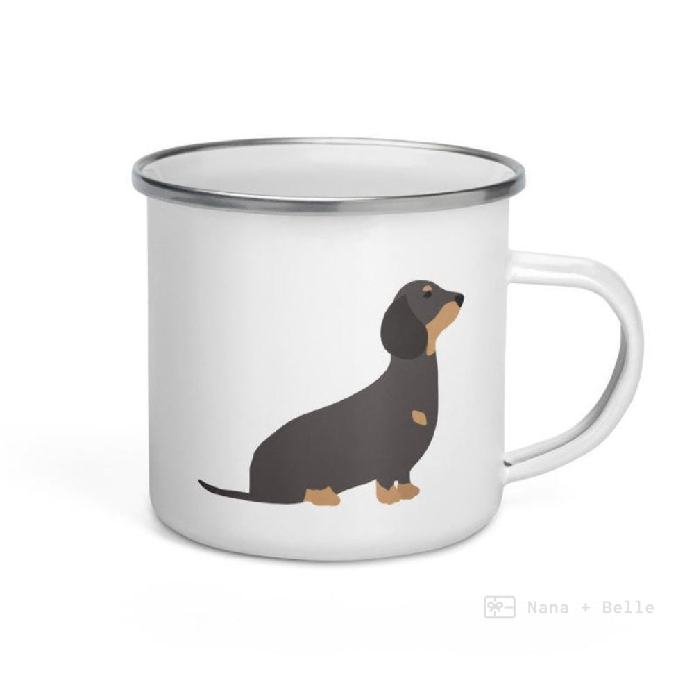 Black & Tan Dachshund Dog Enamel Mug Mugs