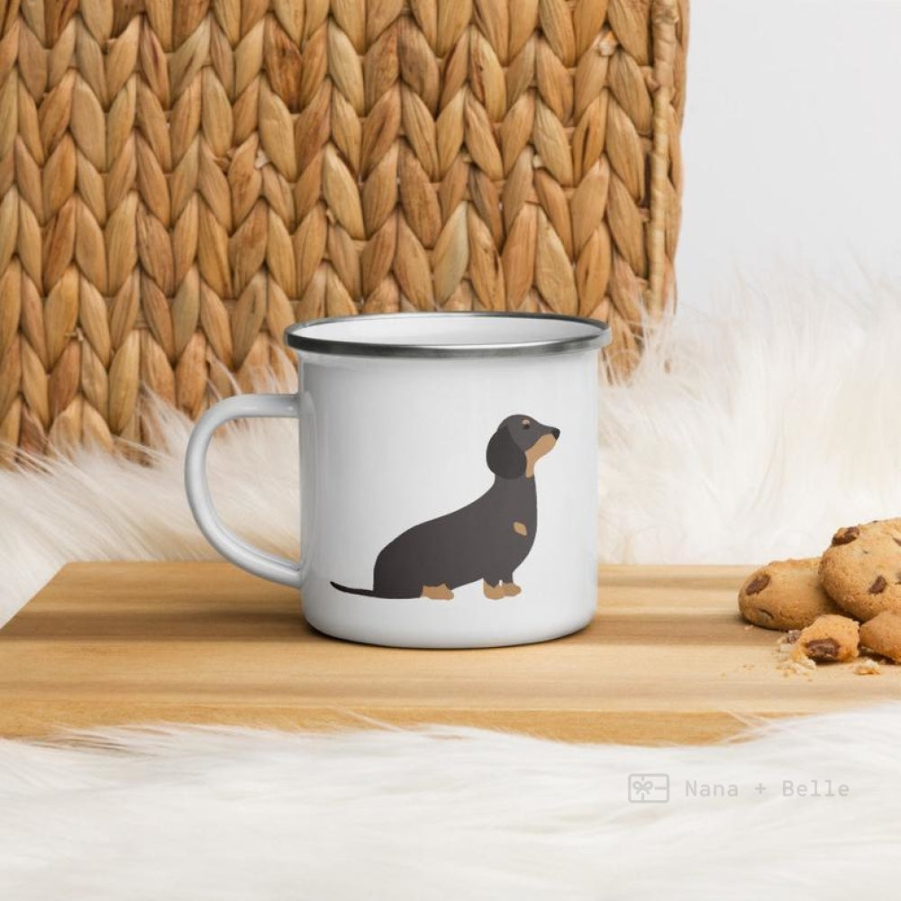 Black & Tan Dachshund Dog Enamel Mug Mugs